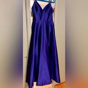 Betsy & Adam Vibrant Blue Ball Gown